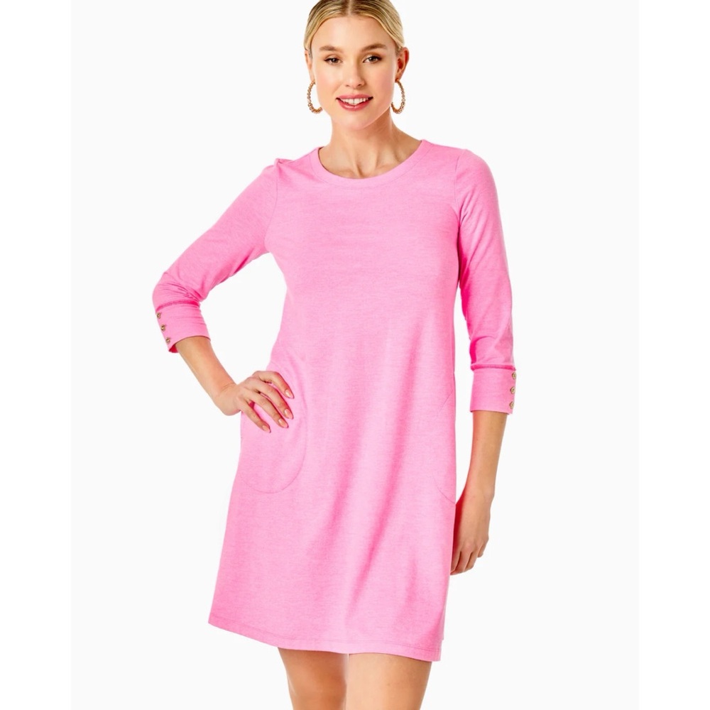 NWOT Lilly Pulitzer UPF 50+ Solia Dress - Heathered Soleil Pink size XS